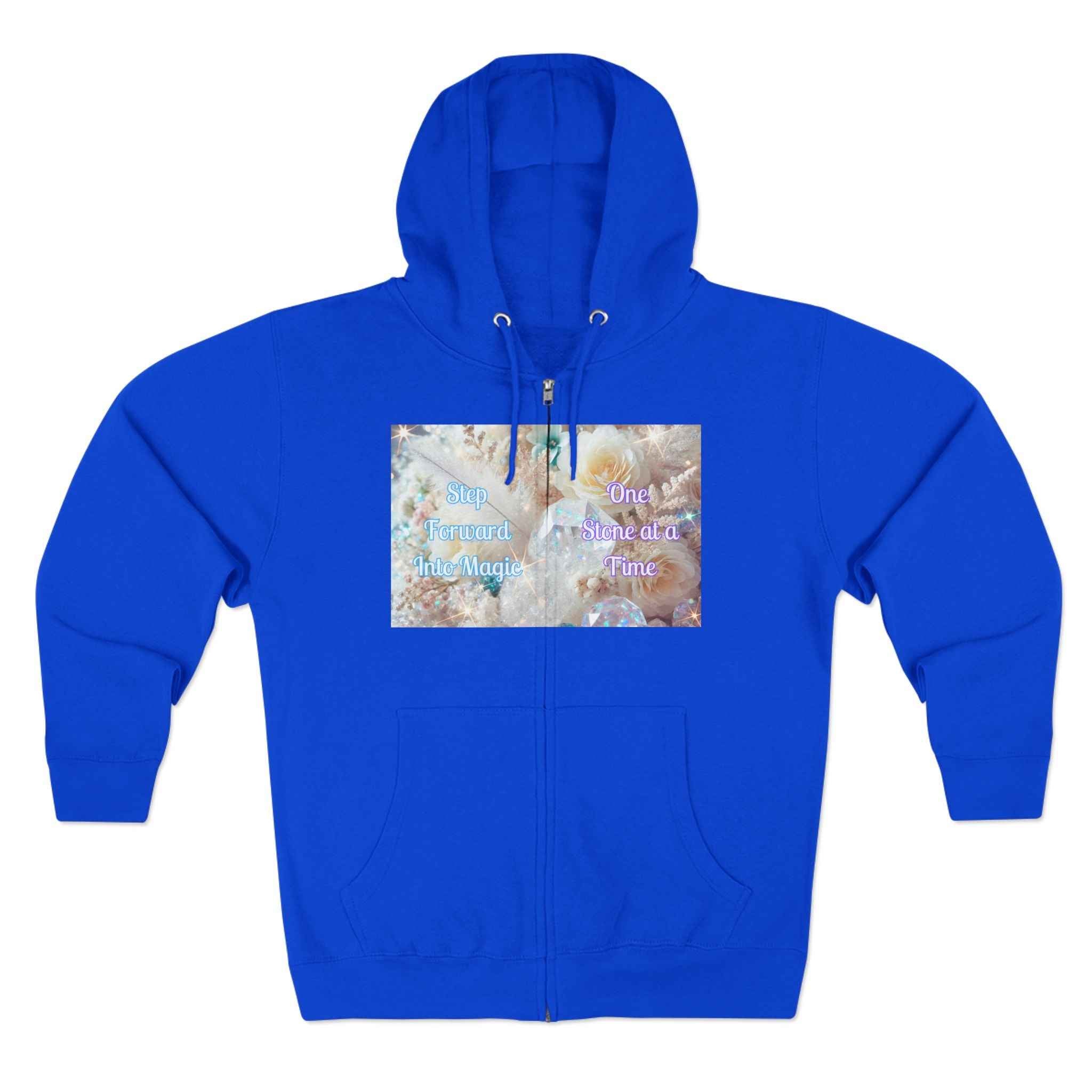 Floral Zipped Hooded Sweater | Hoodie | Wiccan Center