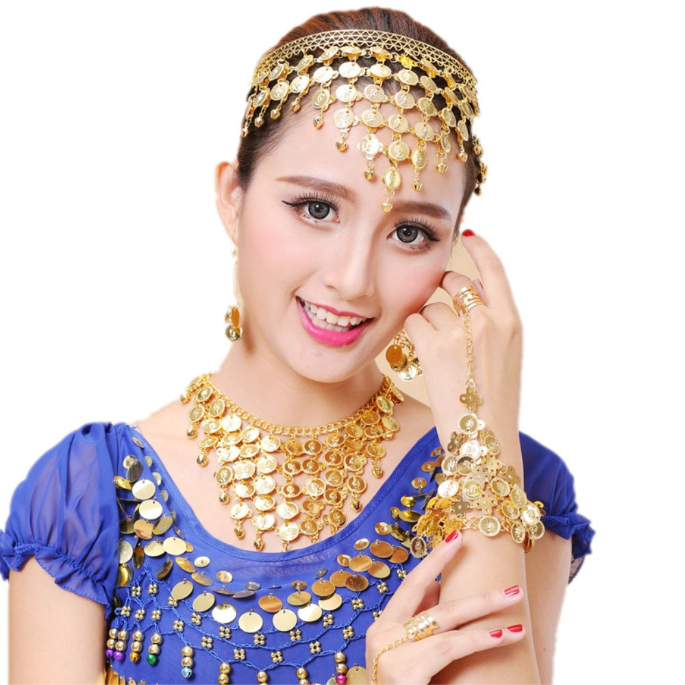 Dance Performance Hairpin Headdress Belly Dancing Jewelry Set