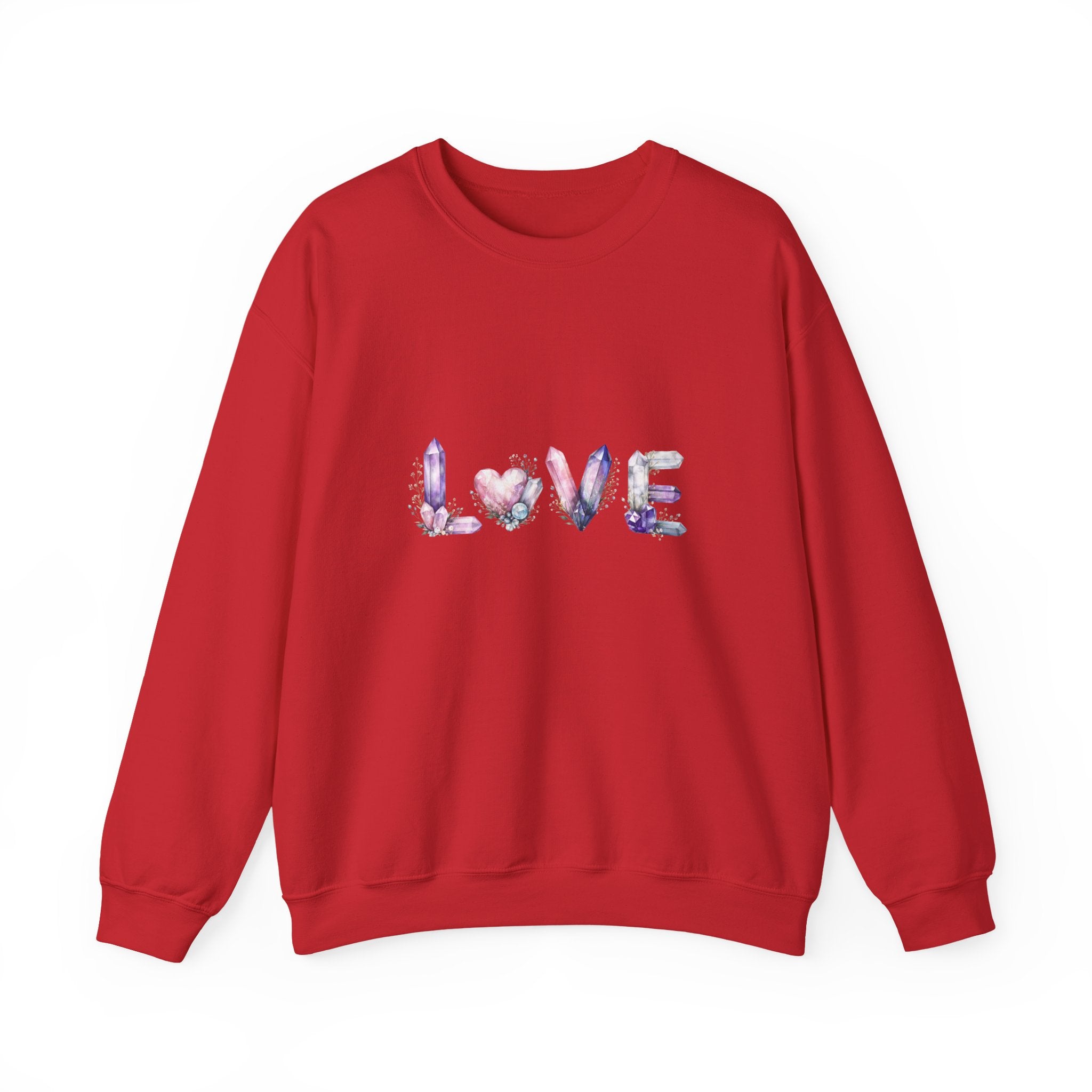 LOVE Crystal Letter Design | Sweatshirt | Wiccan Center