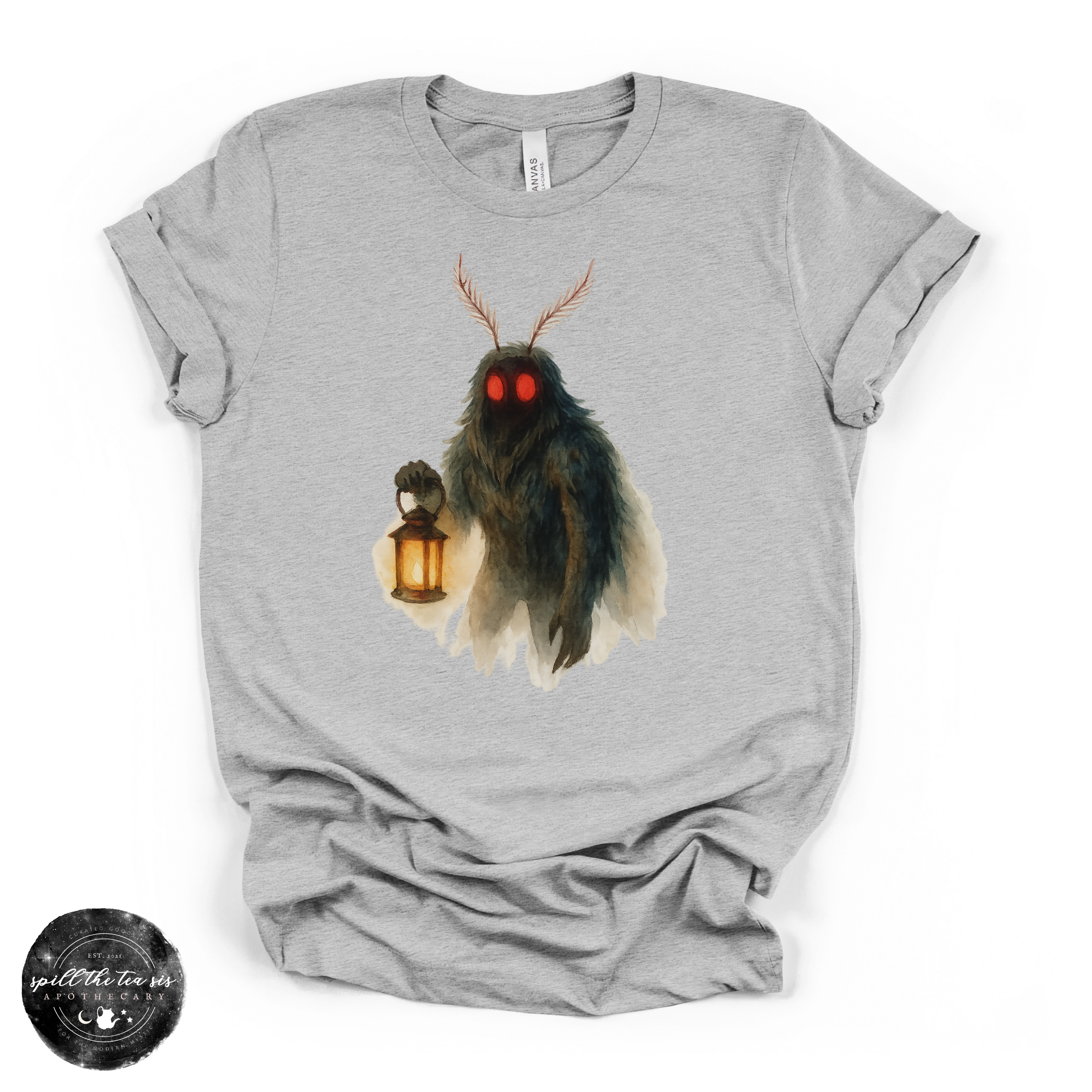 Mothman Midnight Tee | Cryptid Night Graphic T-Shirt | | Wiccan Center
