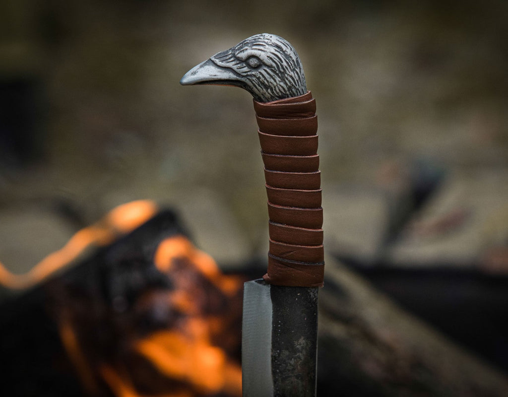 Viking Raven Knife – 5.5" Carbon Steel Blade | Knife | Wiccan Center