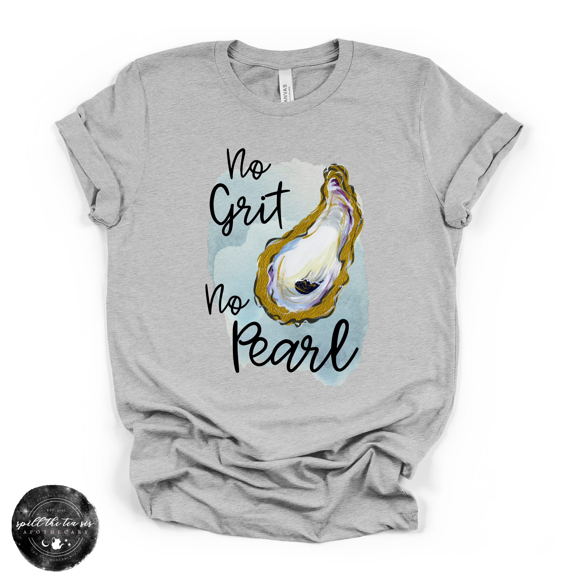 No Grit No Pearl Tee | Oyster Nautical Graphic T-Shirt