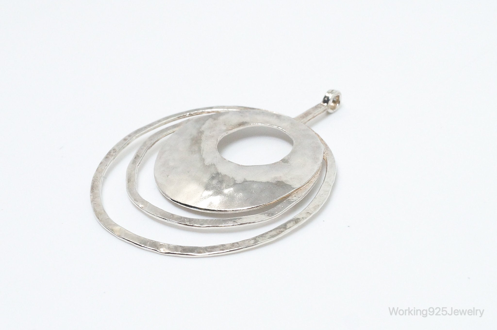 Retired Silpada Hammered Rings Sterling Silver Necklace Pendant | Jewelry > Necklaces > Pendants | Wiccan Center