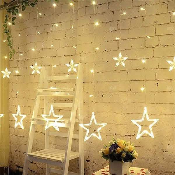 12 Stars 138 LED Curtain String Lights | String & Fairy Lights | Wiccan Center