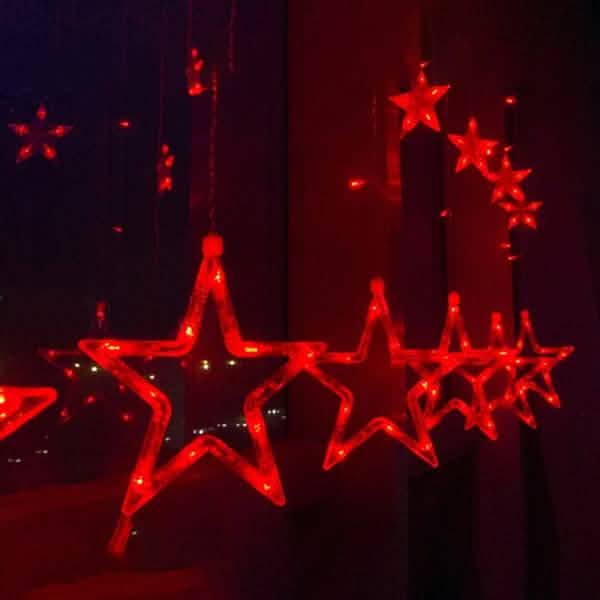 12 Stars 138 LED Curtain String Lights | String & Fairy Lights | Wiccan Center