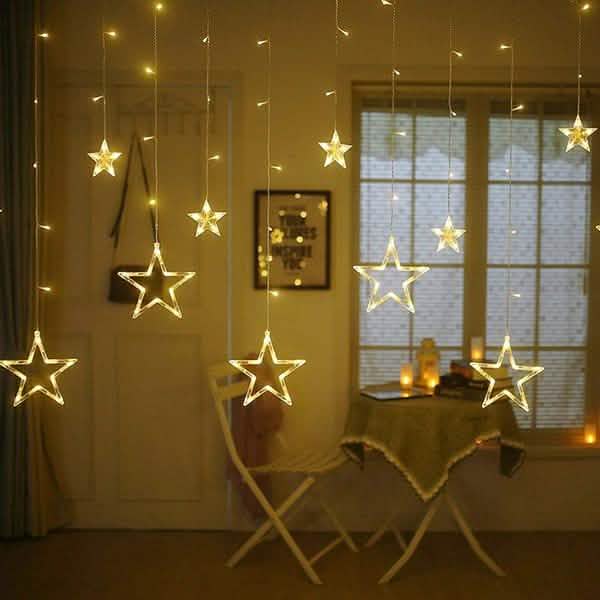 12 Stars 138 LED Curtain String Lights | String & Fairy Lights | Wiccan Center