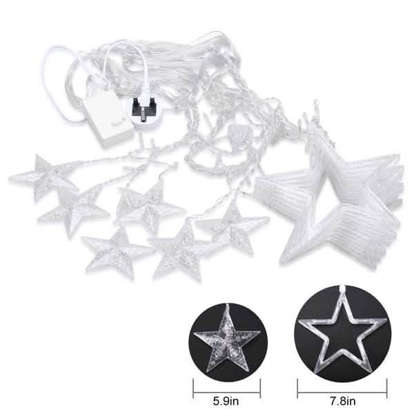 12 Stars 138 LED Curtain String Lights | String & Fairy Lights | Wiccan Center