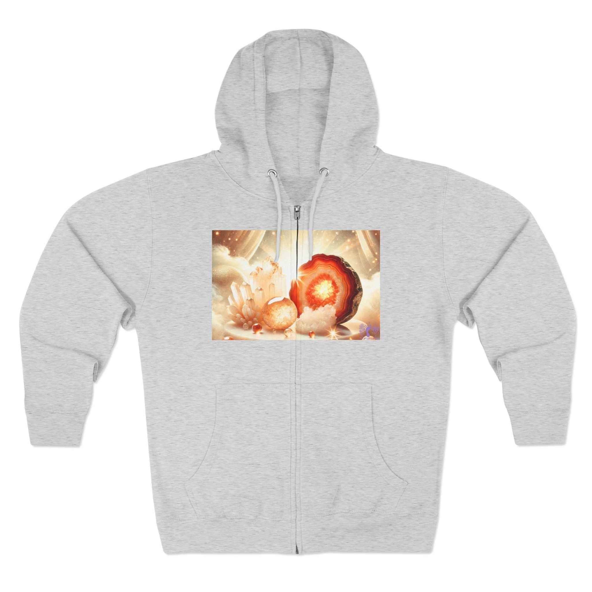 Warm Geode Zipped Hooded Sweater | Hoodie | Wiccan Center