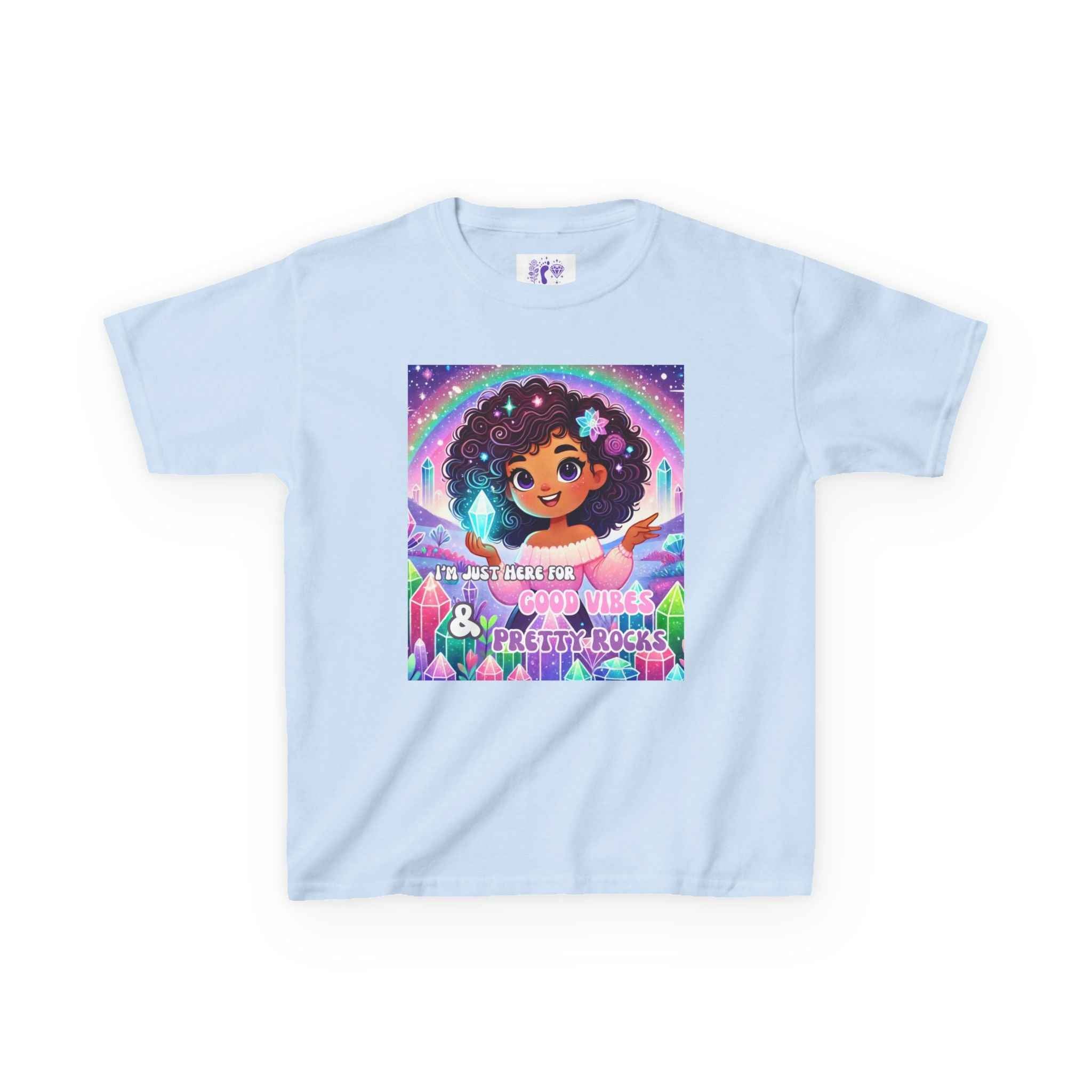 Kids TShirt 'I'm Just Here for Good Vibes and Pretty Rocks' | Kids clothes | Wiccan Center