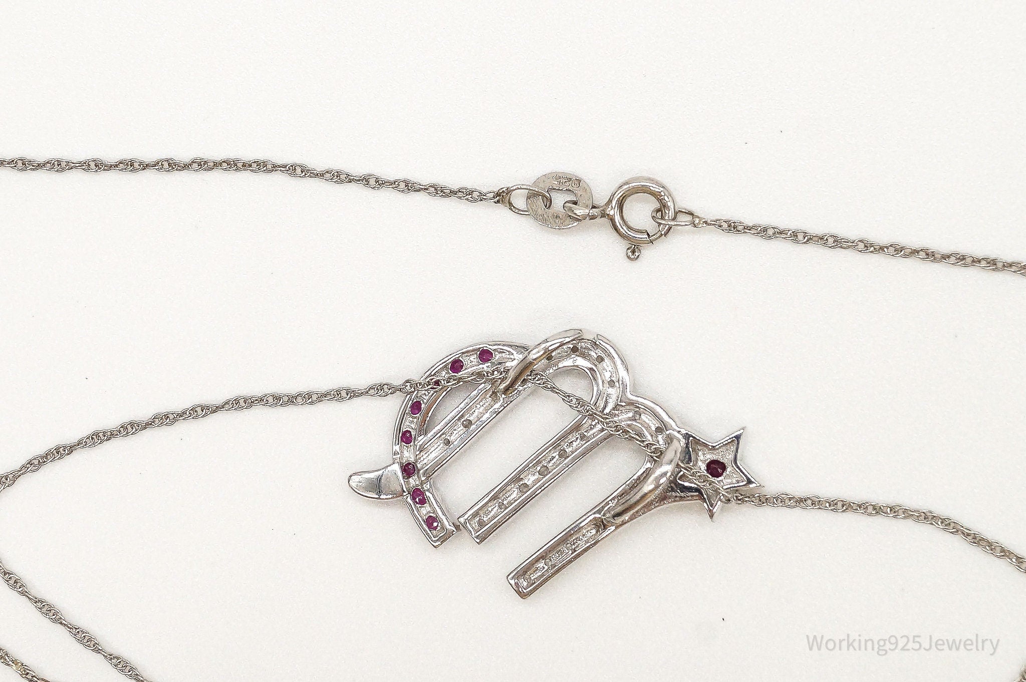 Ruby Cubic Zirconia Scorpio Sterling Silver Necklace | Jewelry > Necklaces > Pendants | Wiccan Center