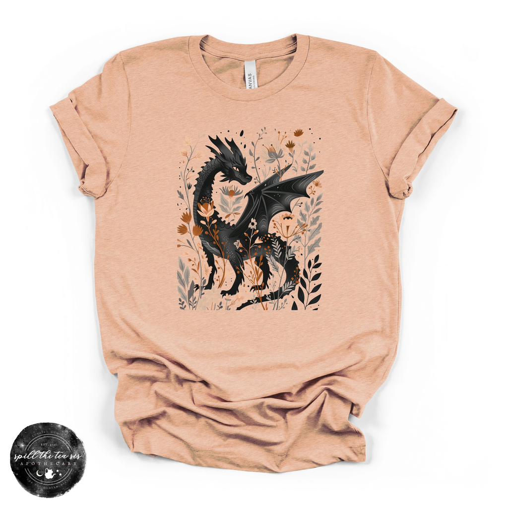 Black Dragon Tee | Mystical Dragon Graphic Shirt