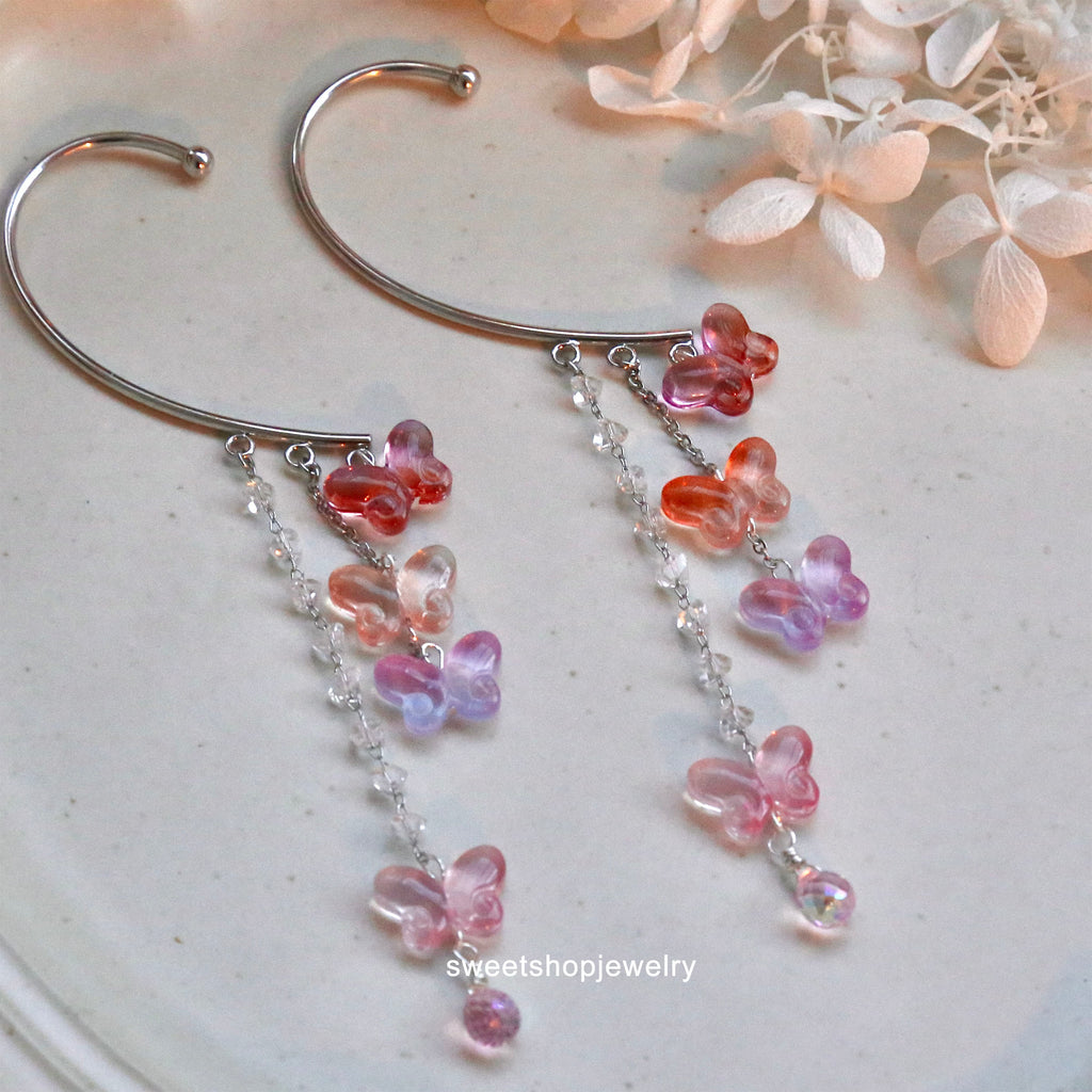 No Piercing Butterfly Ear Earrings