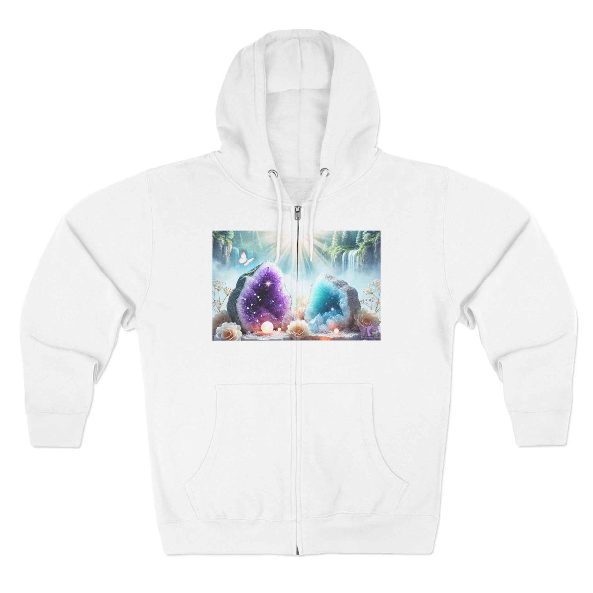 Cool Geode Zipped Hooded Sweater | Hoodie | Wiccan Center