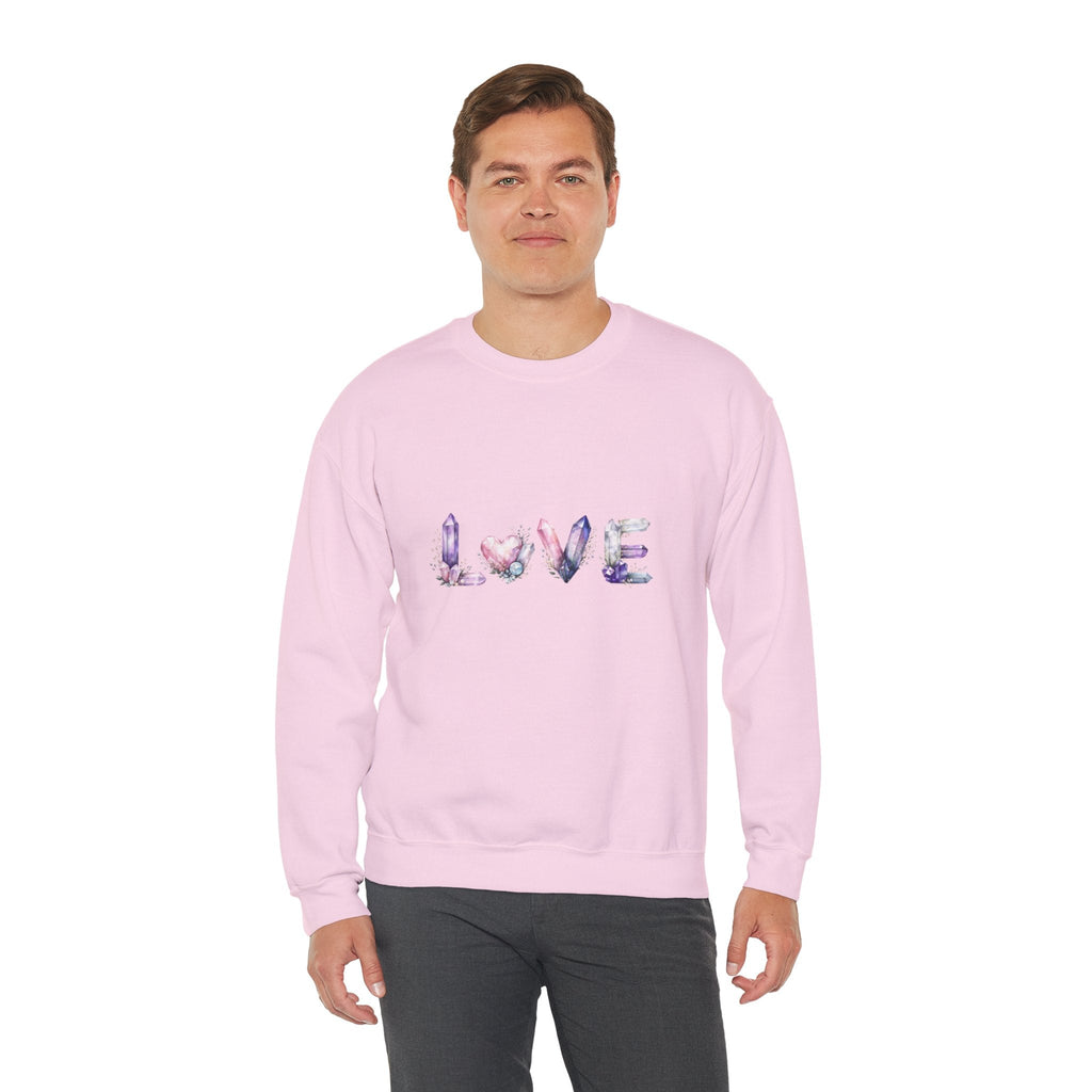 LOVE Crystal Letter Design | Sweatshirt | Wiccan Center