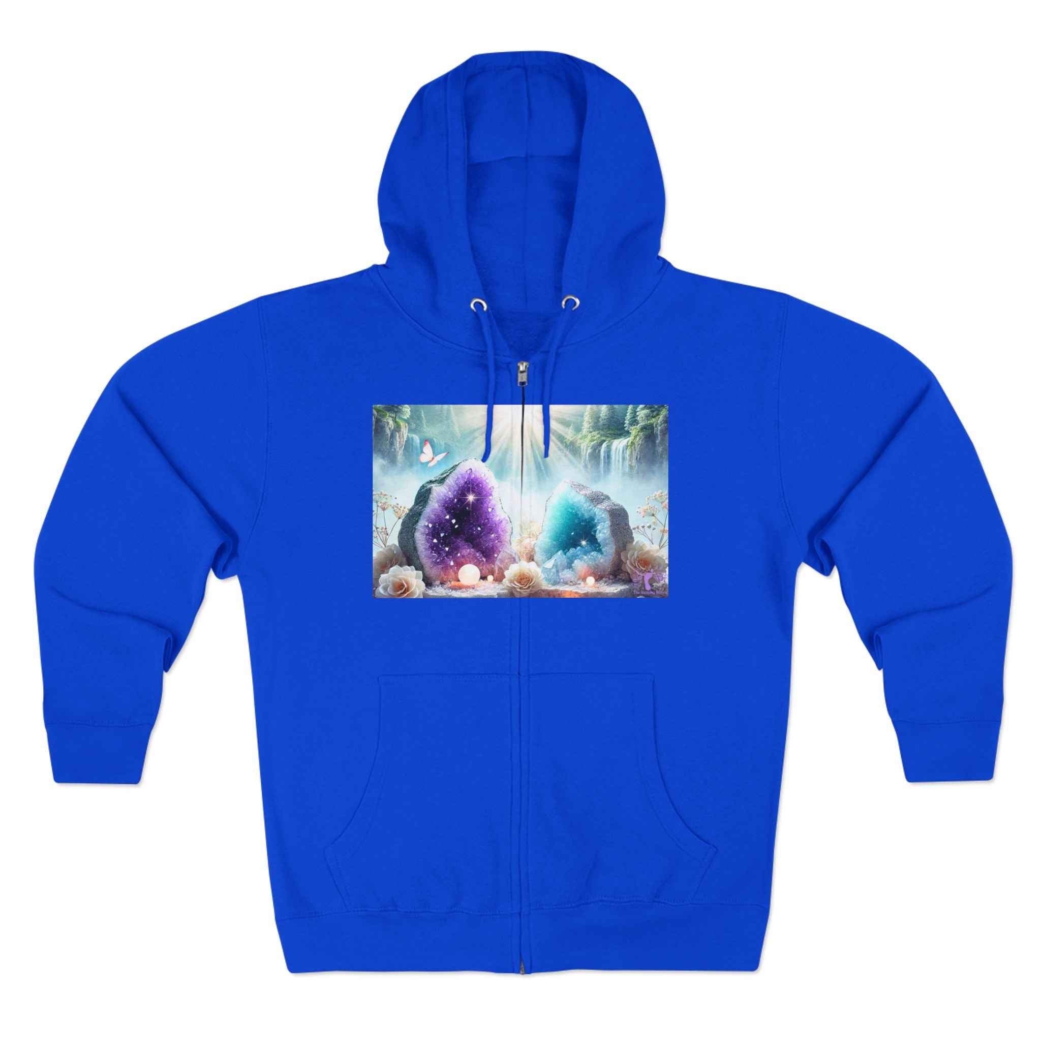 Cool Geode Zipped Hooded Sweater | Hoodie | Wiccan Center