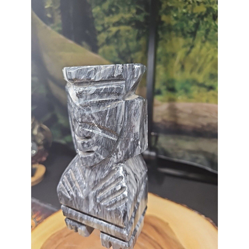 Carved Onyx Aztec Mayan Tiki Sculpture — 4 lbs, 7 inches, Mexican Onyx | CrystalCloud Company | Crystal Carvings & Skulls | Wiccan Center