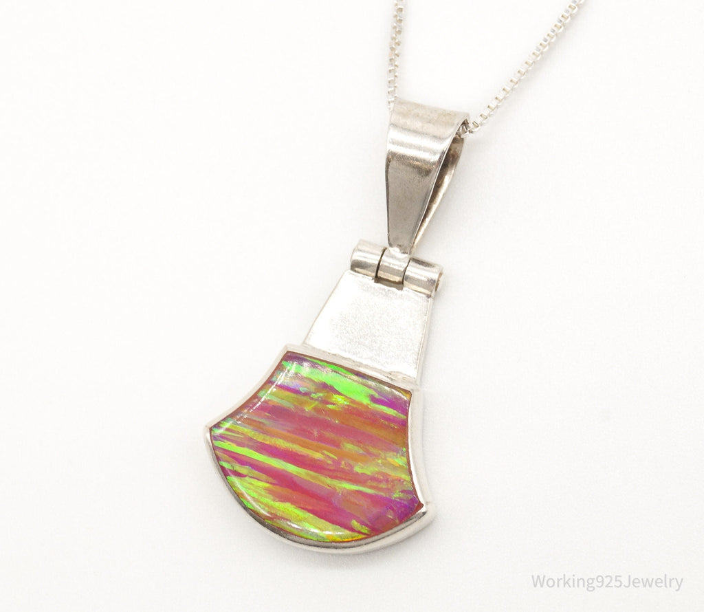 Vintage Mexico Opal 950 Silver Southwestern Necklace | Jewelry > Necklaces > Pendants | Wiccan Center