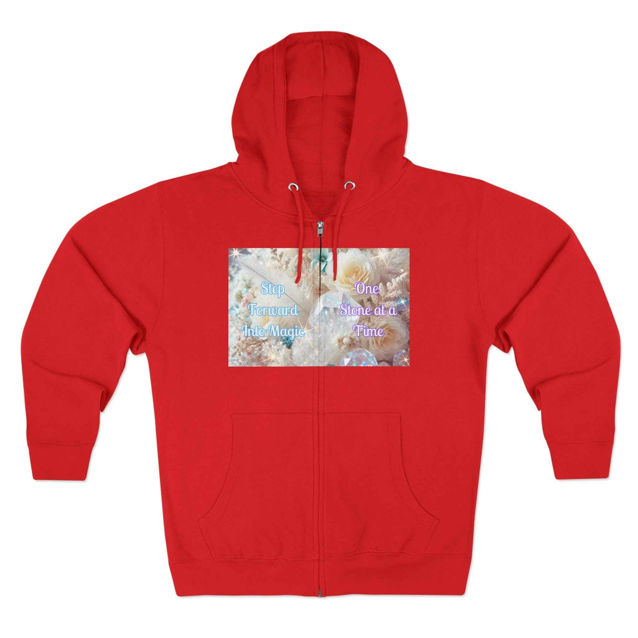 Floral Zipped Hooded Sweater | Hoodie | Wiccan Center