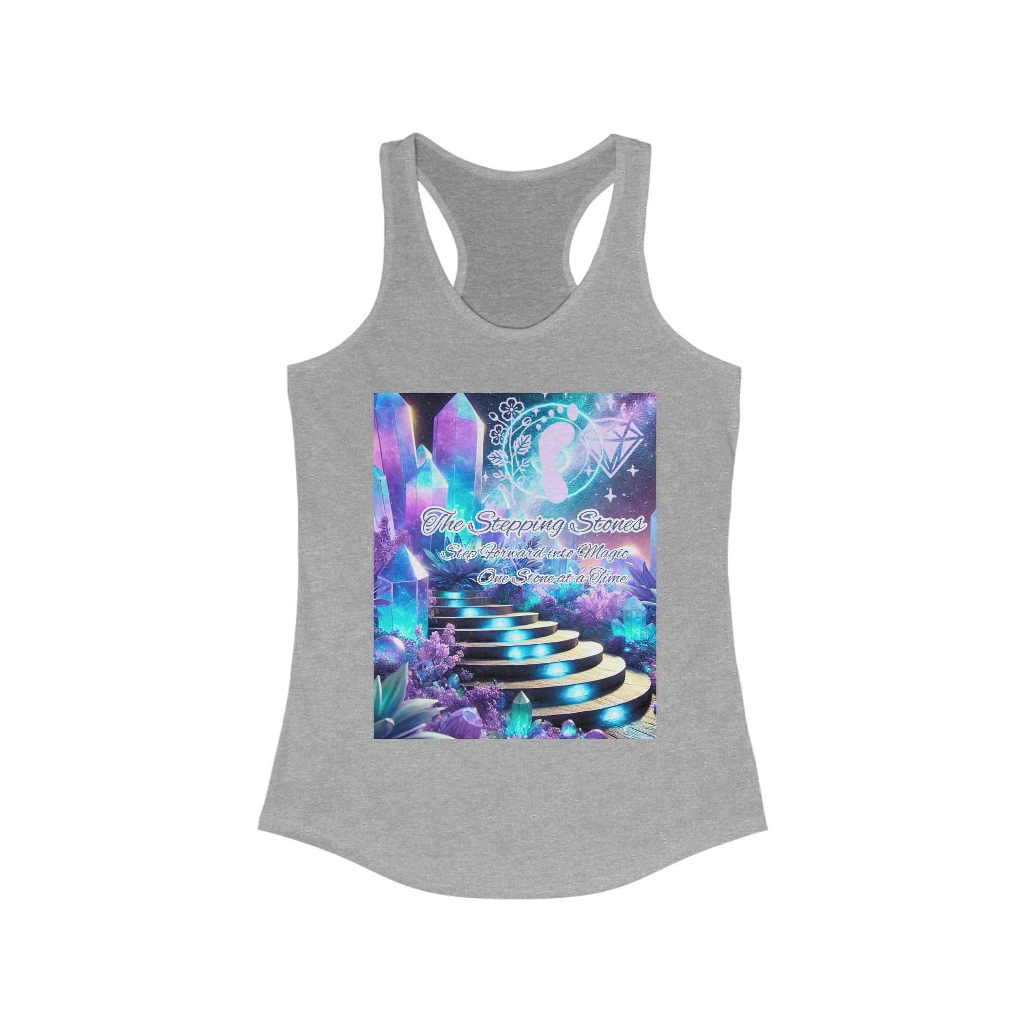 Crystal Stepping Stones Women's Racerback Tank Top - Positive Vibes Tee | Tank Top | Wiccan Center