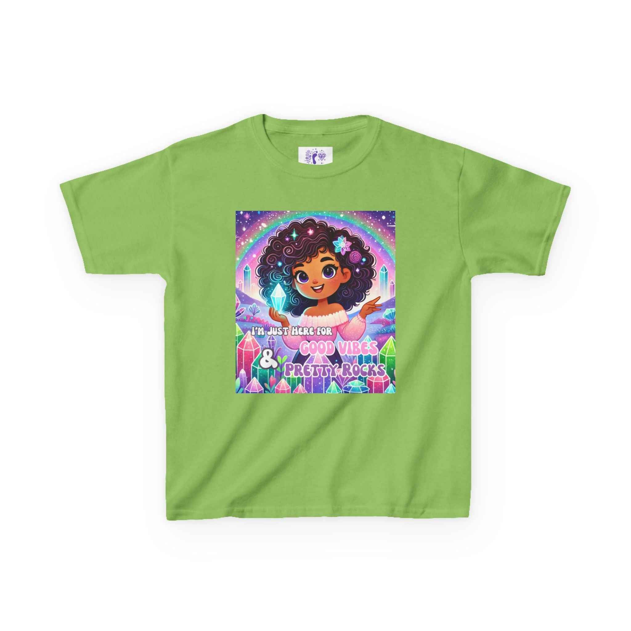 Kids TShirt 'I'm Just Here for Good Vibes and Pretty Rocks' | Kids clothes | Wiccan Center
