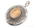 VTG Large Designer BA Suarti Peach Mother Of Pearl Sterling Silver Pendant | Jewelry > Necklaces > Pendants | Wiccan Center