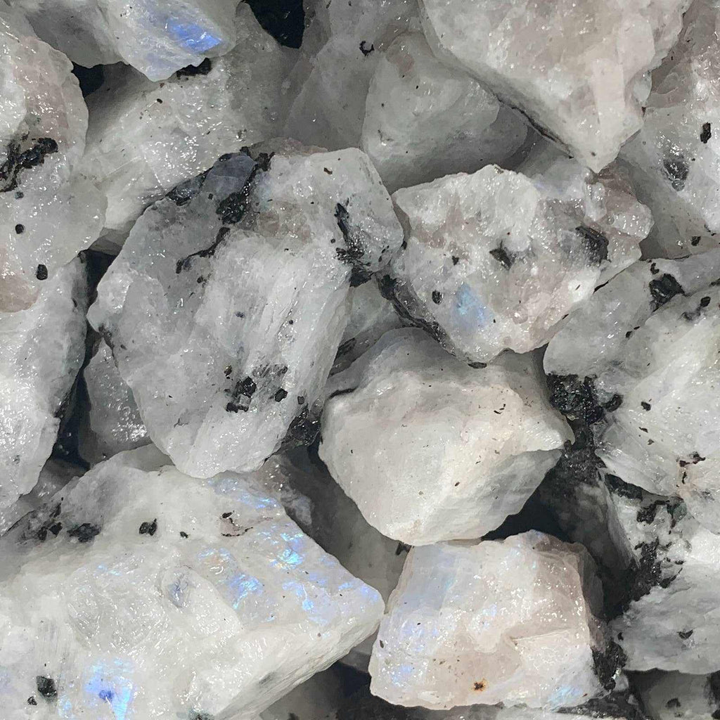Rough Rainbow Moonstone – A+ Grade Raw Stone from India | Rough Stones | Wiccan Center