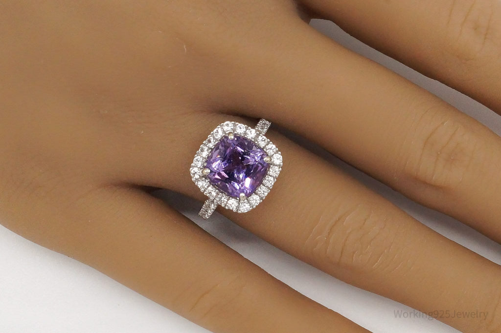 Vintage Amethyst Cubic Zirconia Sterling Silver Ring - Size 6.75 | Jewelry > Rings | Wiccan Center