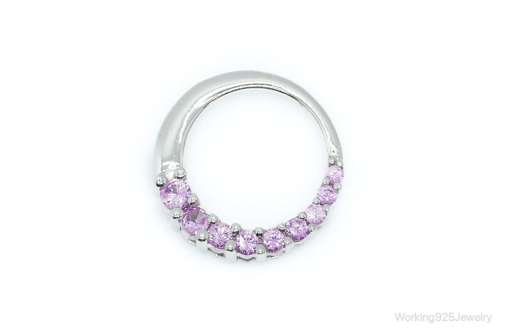 10K White Gold Pink Sapphire Sterling Silver Necklace Pendant | Jewelry > Necklaces > Pendants | Wiccan Center