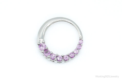 10K White Gold Pink Sapphire Sterling Silver Necklace Pendant | Jewelry > Necklaces > Pendants | Wiccan Center