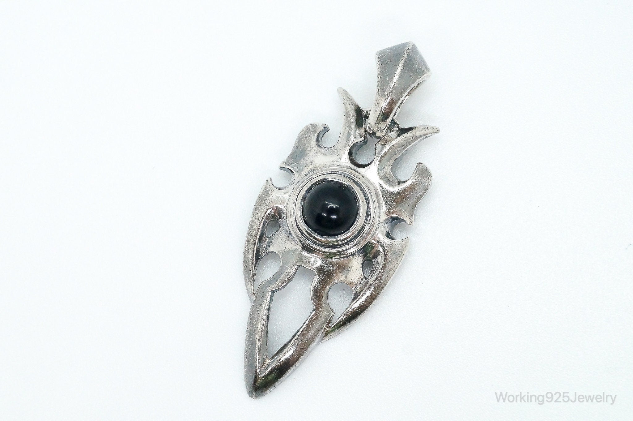 Designer BOMA Black Onyx Modernist Sterling Silver Pendant | Jewelry > Necklaces > Pendants | Wiccan Center
