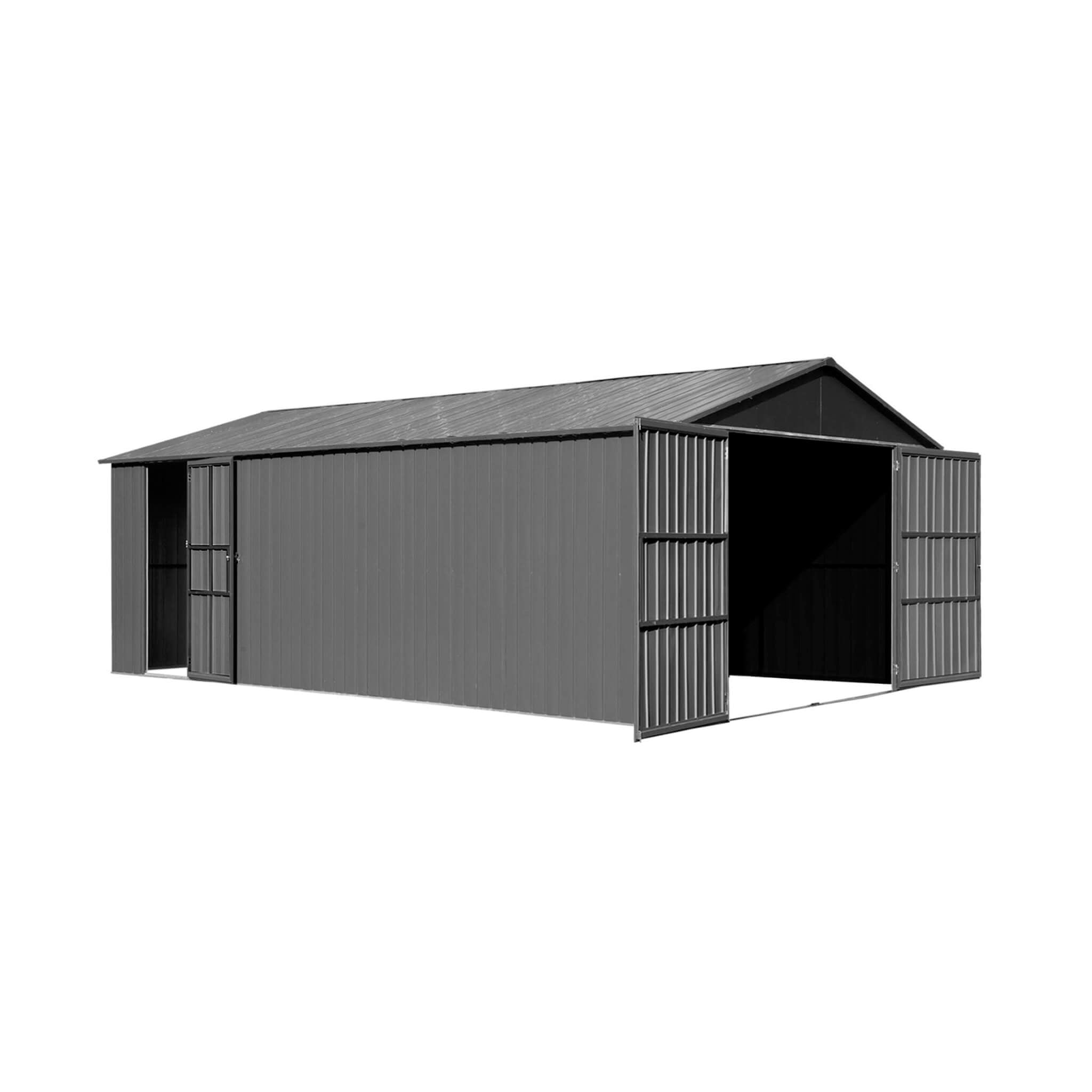 Extra-Large Outdoor Heavy-Duty Metal Garage Shed With Lockable Doors [No Floor] (SAK14093) | | Wiccan Center