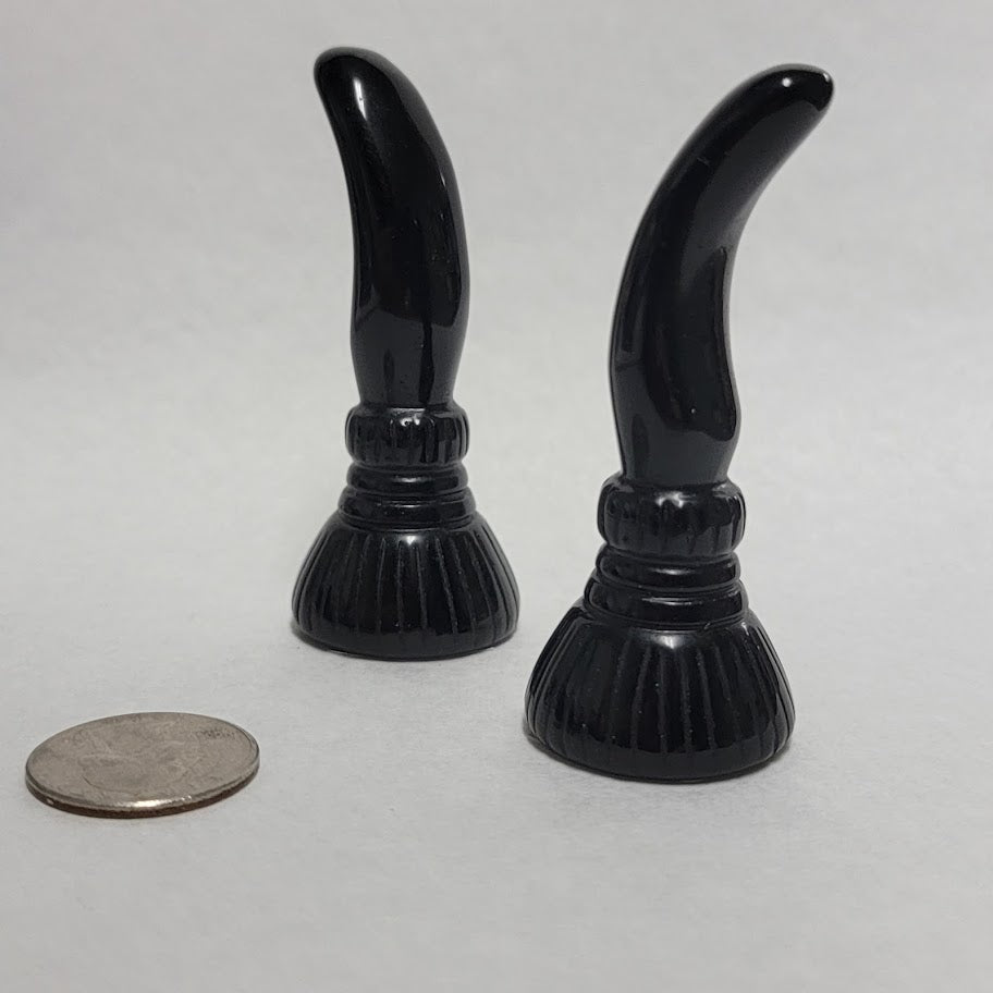 Black Obsidian Witches Broom | Figurines | Wiccan Center
