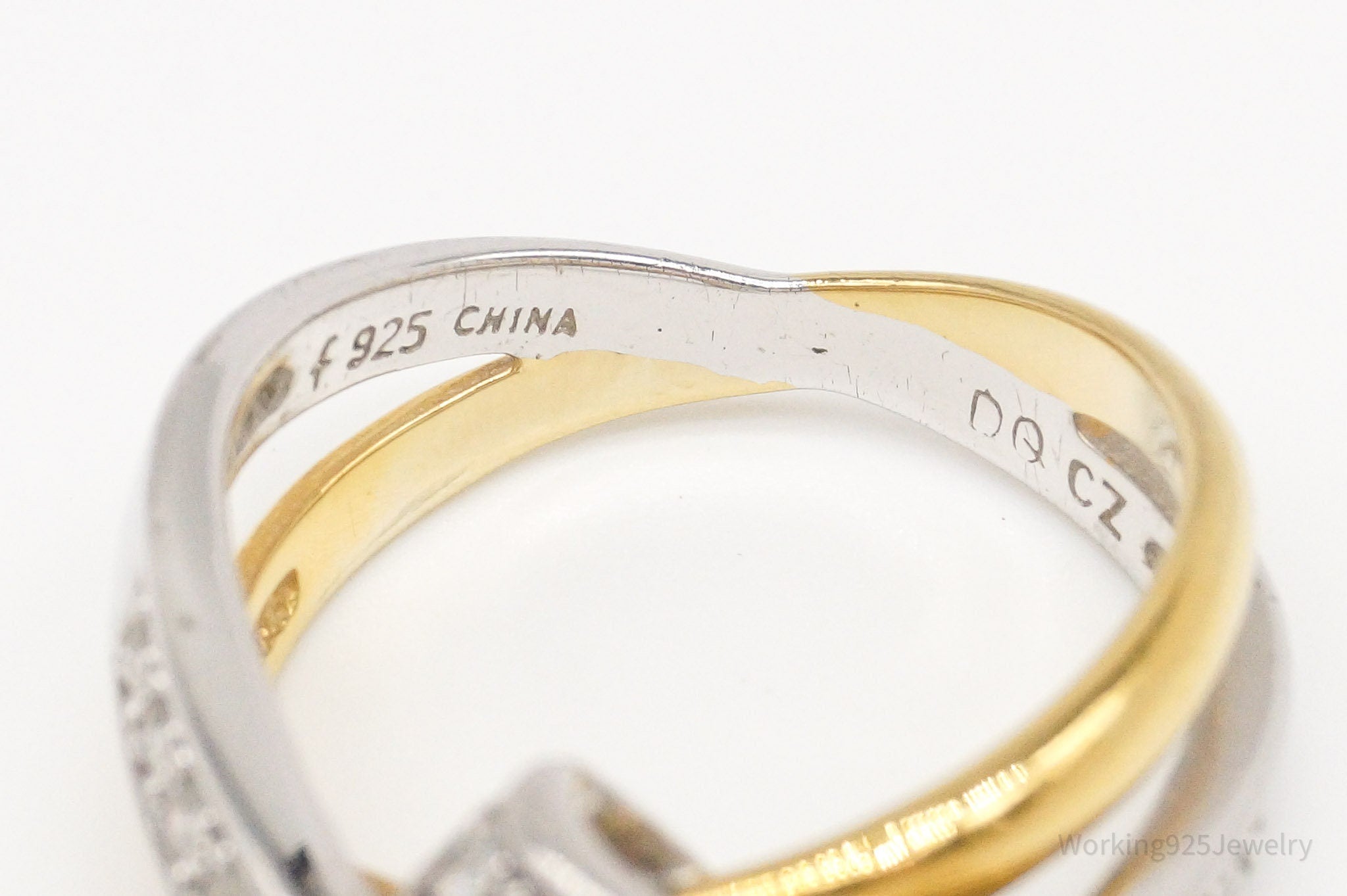 Vintage Cubic Zirconia Gold Vermeil Sterling Silver Ring - Size 7.25 | Jewelry > Rings | Wiccan Center