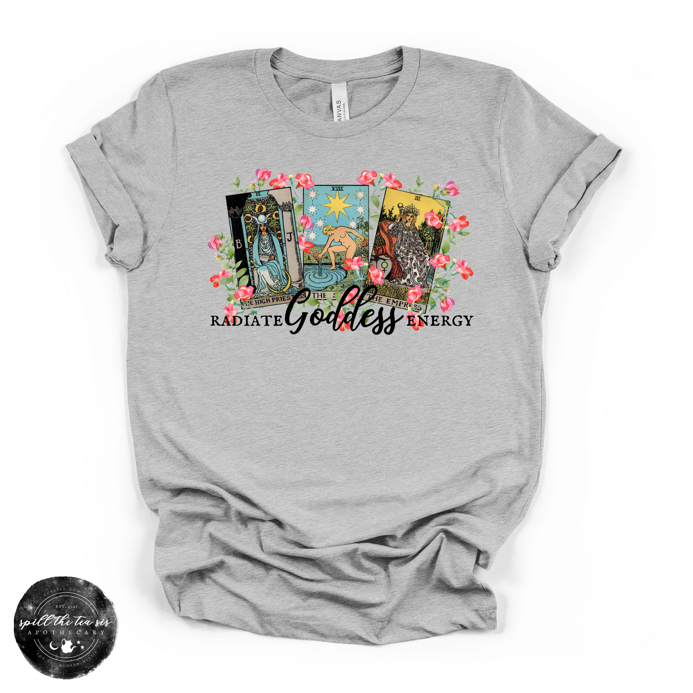 Radiate Goddess Energy Tee | Empowering Graphic T-Shirt | | Wiccan Center