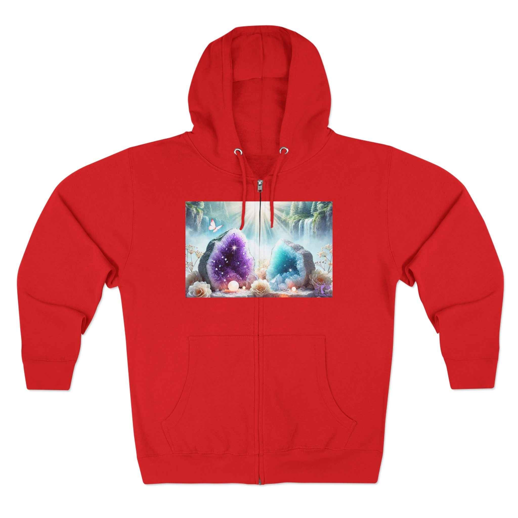 Cool Geode Zipped Hooded Sweater | Hoodie | Wiccan Center