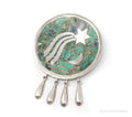 Vintage Taxco Mexico Signed CR Crushed Gemstone Sterling Silver Brooch | Jewelry > Necklaces | Wiccan Center