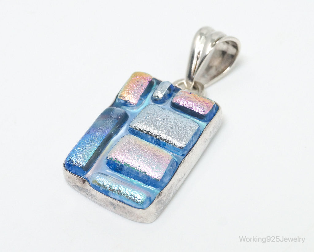 Vintage Large Art Glass 900 Silver Necklace Pendant | Jewelry > Necklaces > Pendants | Wiccan Center