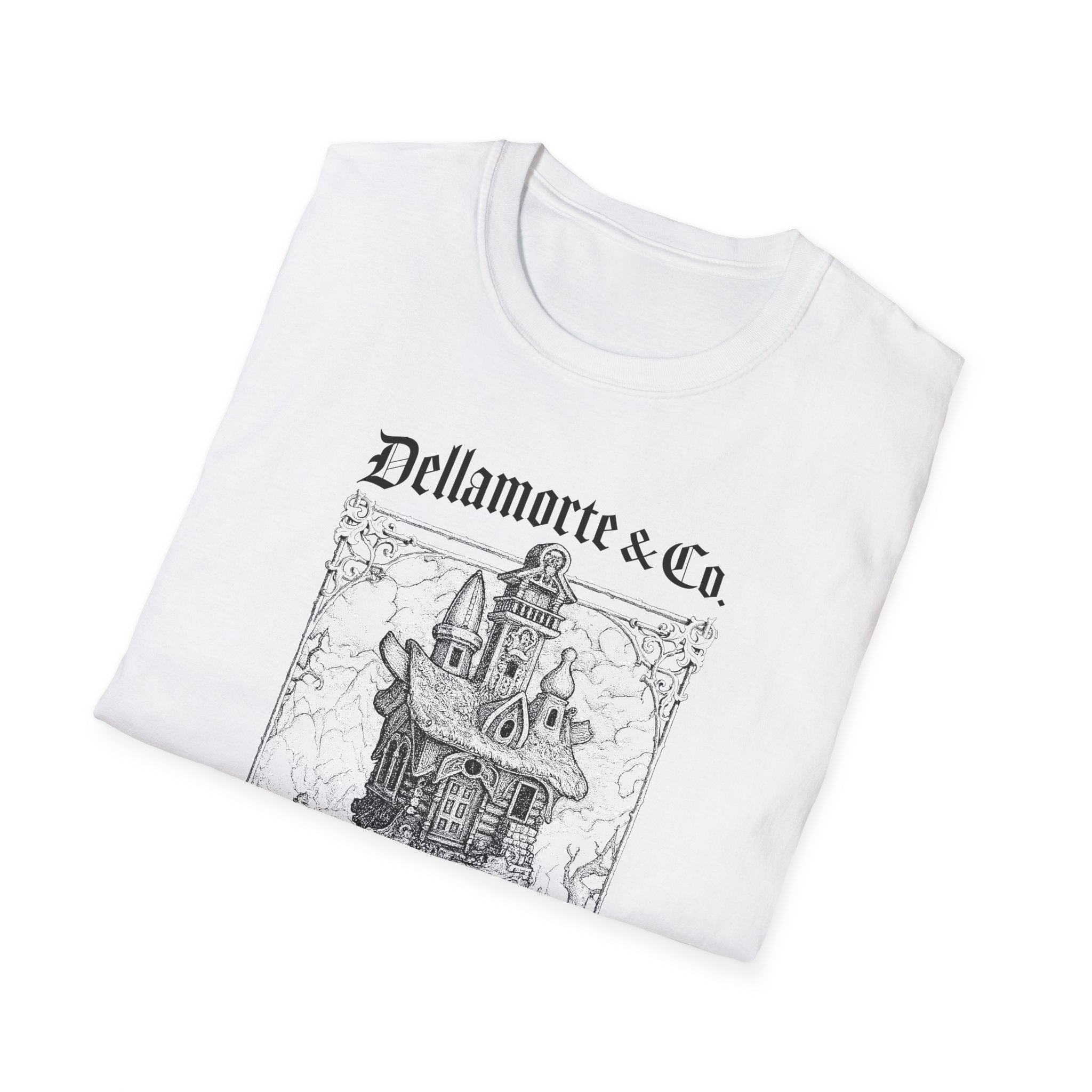 Baba Yaga Hut Shirt | Slavic Folklore Witch House Tee by Dellamorte Art | Chicken-Leg Hut T-Shirt | Dark Fairytale Gothic Apparel
