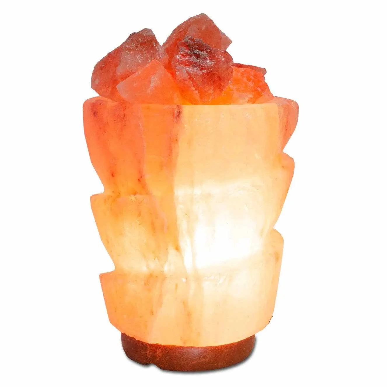 Funnel w/ Chunks Salt Lamp - 9.5" avg. - Cord, Bulb, Dimmer | | Wiccan Center