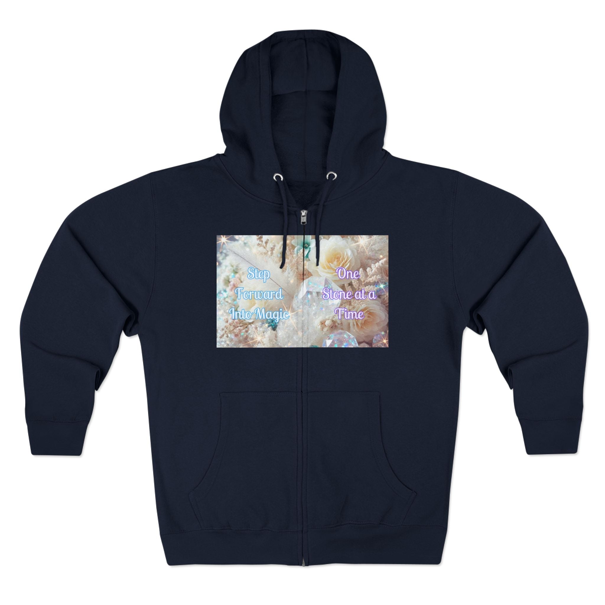 Floral Zipped Hooded Sweater | Hoodie | Wiccan Center