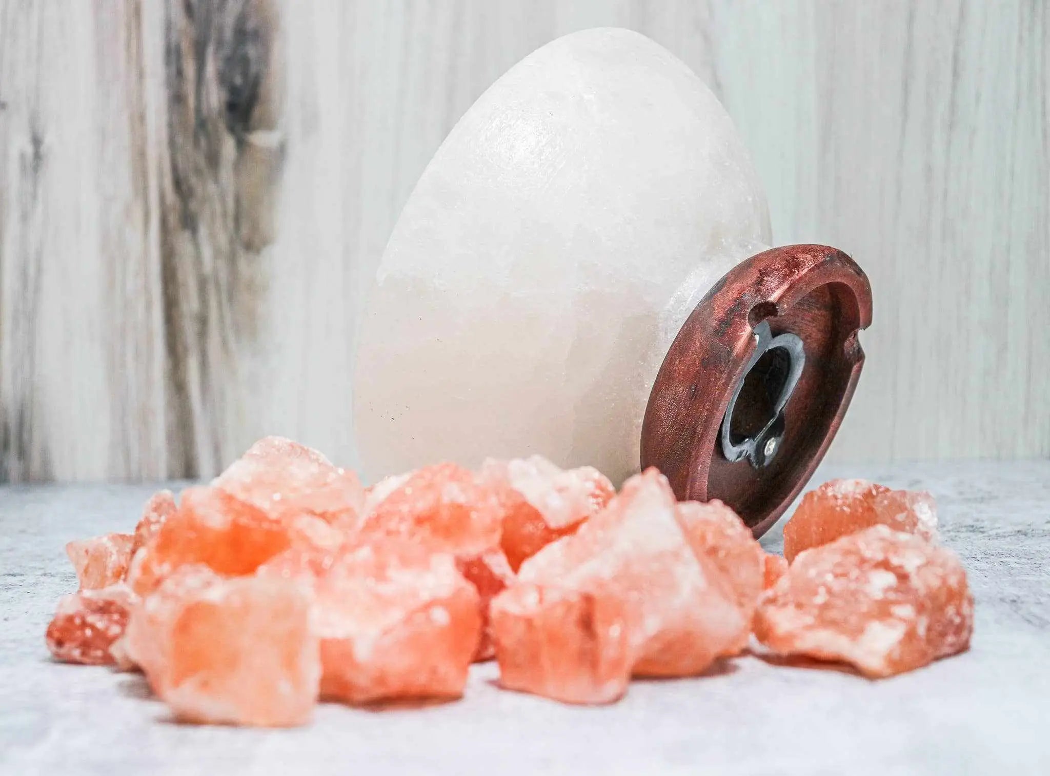 Himalayan Salt "Fire On Ice" Abundance Bowl 7" | Lamp | Wiccan Center