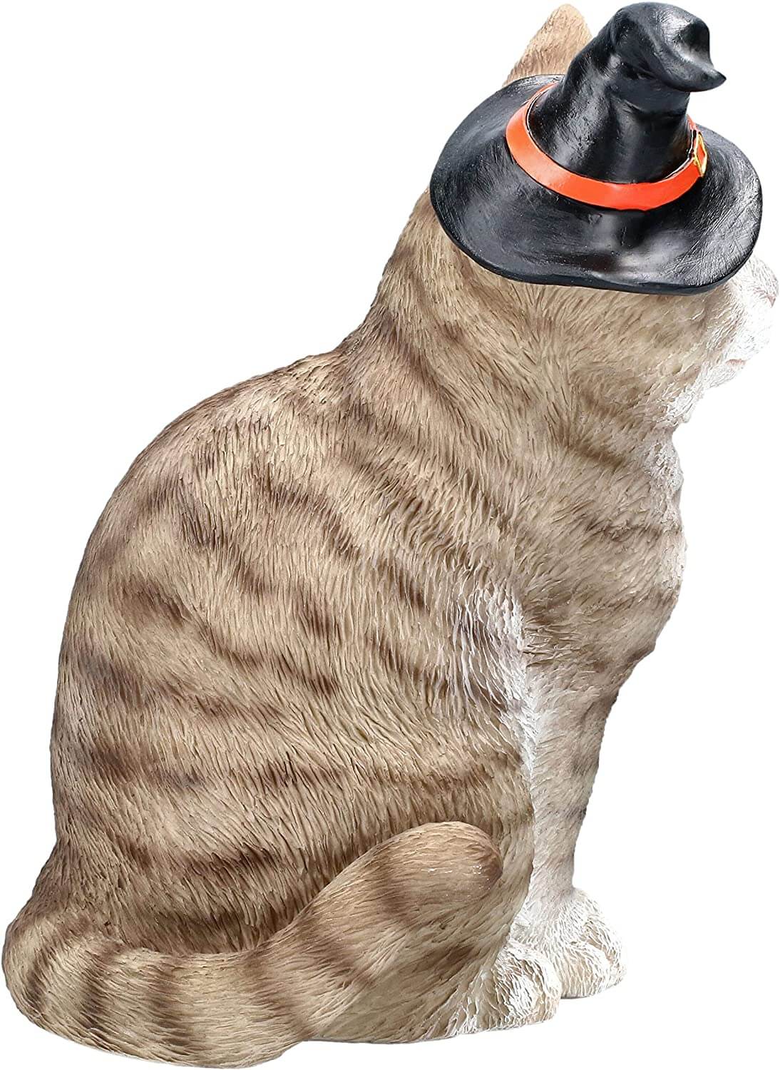 Grey Tabby Wizard Cat Figurine