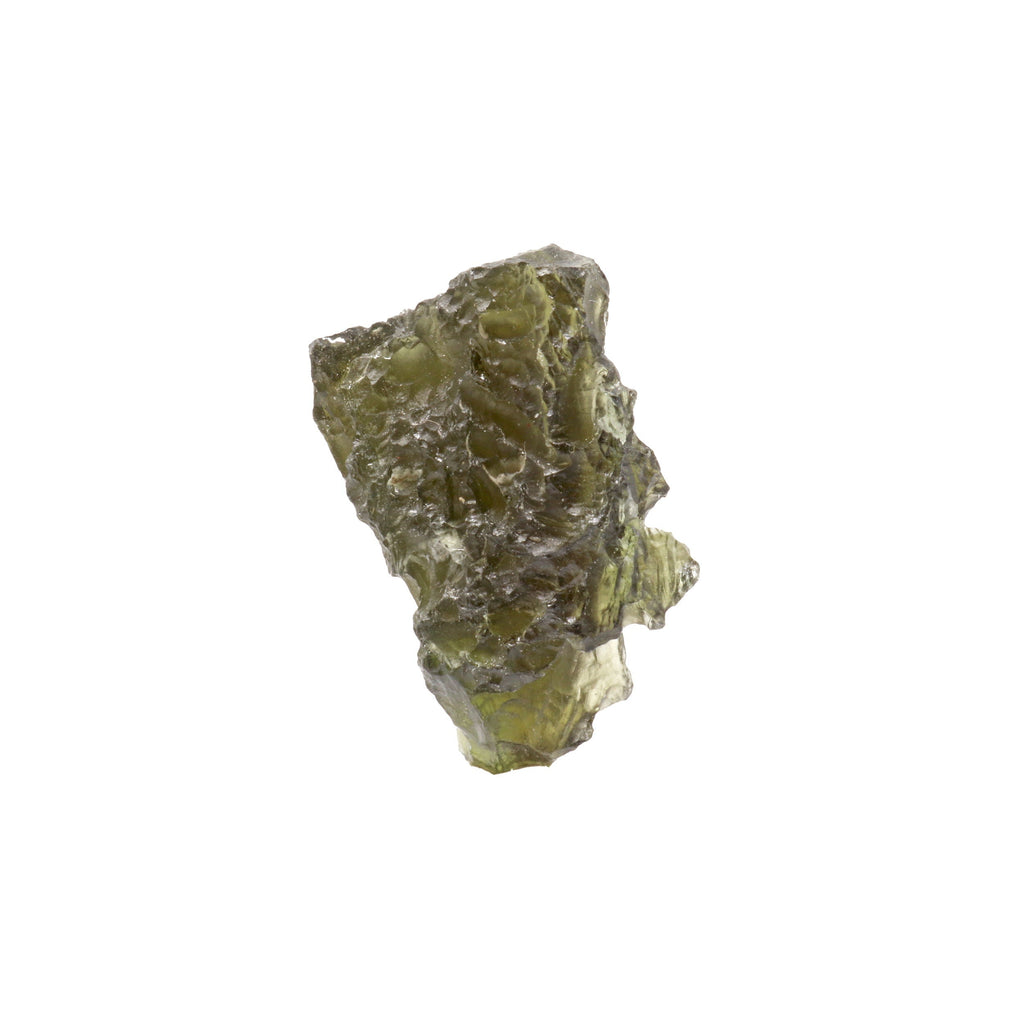 Moldavite Tektite Raw Nugget -Rugged with Right Angle Corner in Gel Case | Crystals & Minerals > Specimens | Wiccan Center