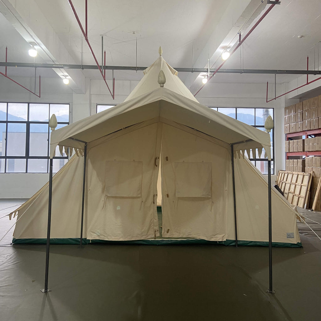 [13X19FT] Extra-Large Heavy-Duty Outdoor Four Seasons Glamping Canvas Bell Yurt Tent (SAK45688) | Yurt Tents | Wiccan Center