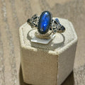 Labradorite Oval Filigree Fan Ring – Sterling Silver – Size 14 | Rings | Wiccan Center