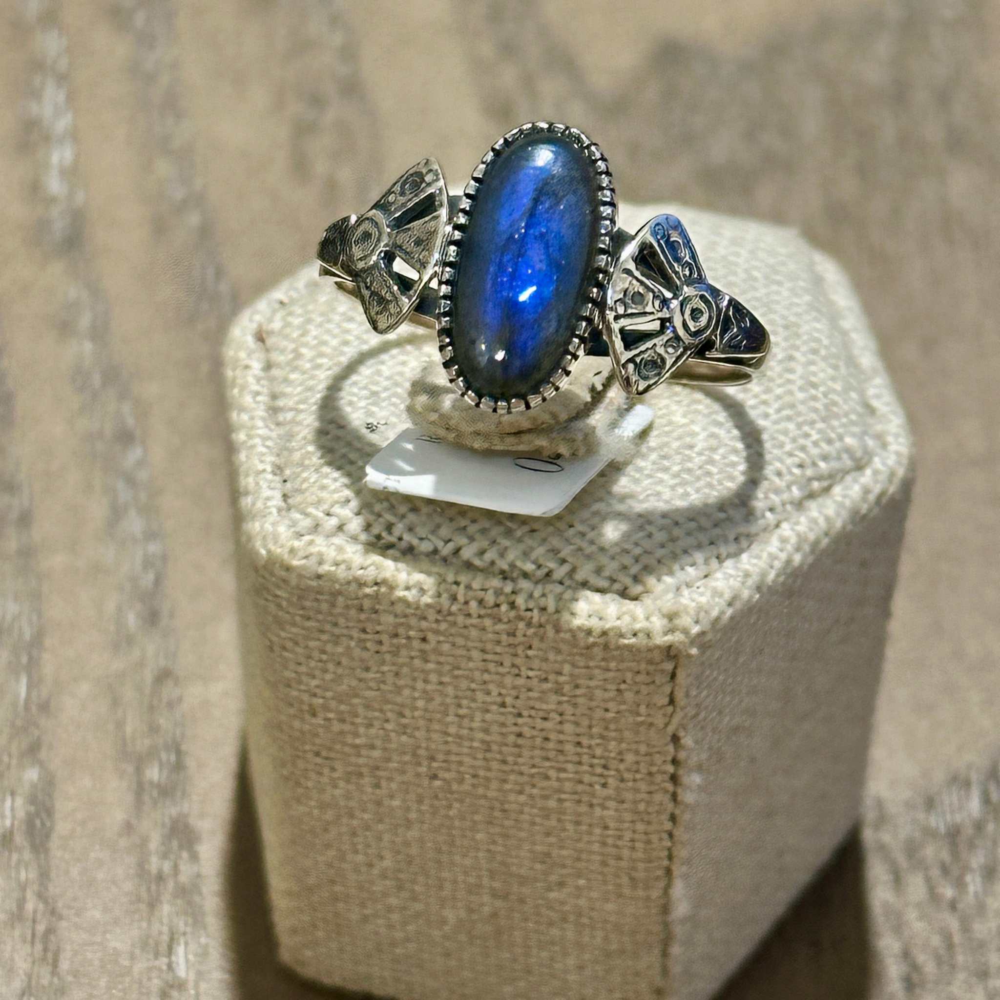Labradorite Oval Filigree Fan Ring – Sterling Silver – Size 14 | Rings | Wiccan Center