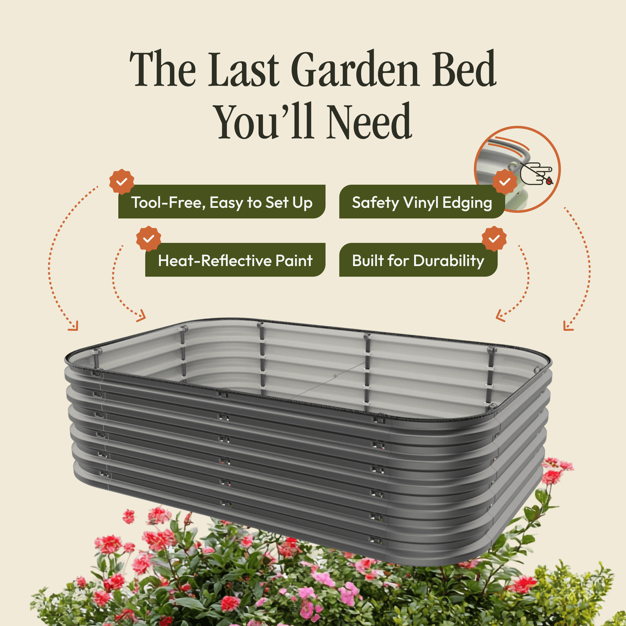 Gro-Rite "No Tools Needed" Premium Metal Raised Garden Bed Kit | | Wiccan Center