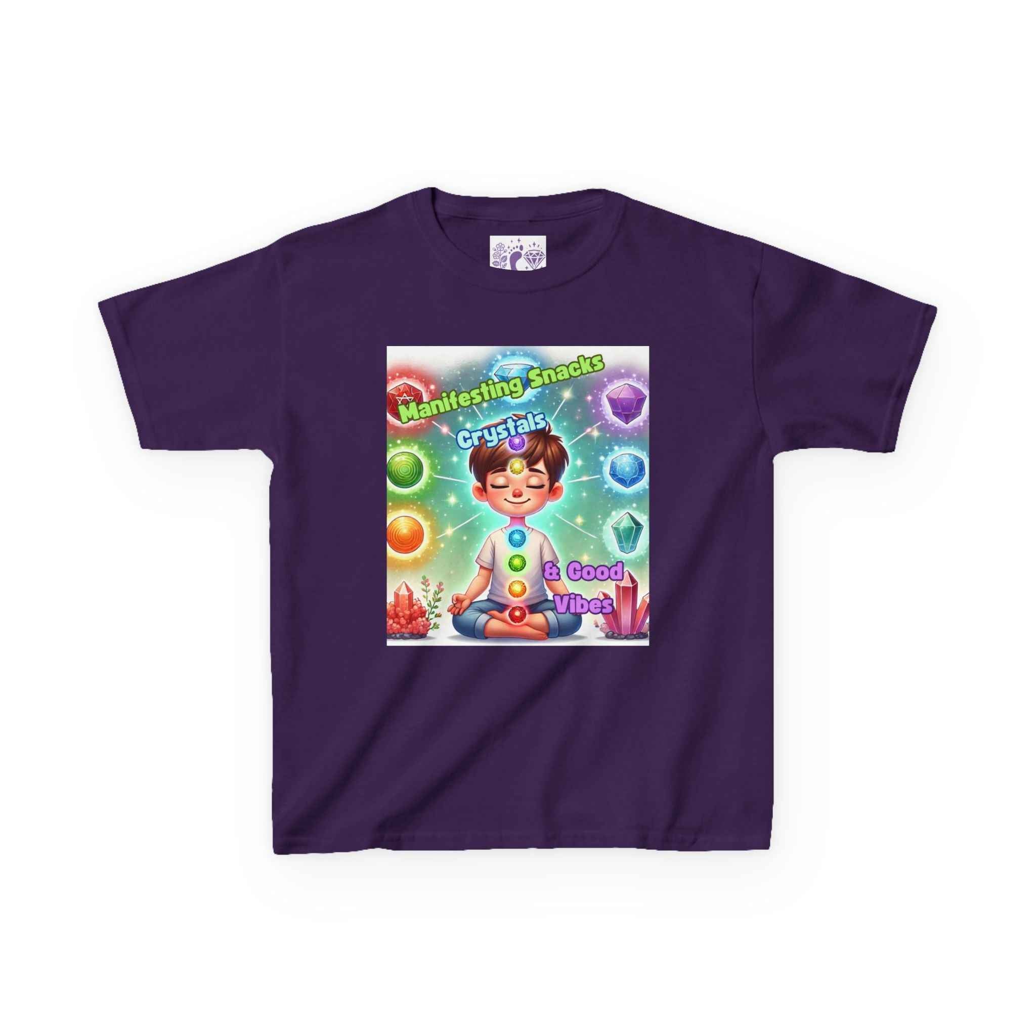 Kids TShirt 'Manifesting Snacks, Crystals, and Good Energy' | Kids clothes | Wiccan Center