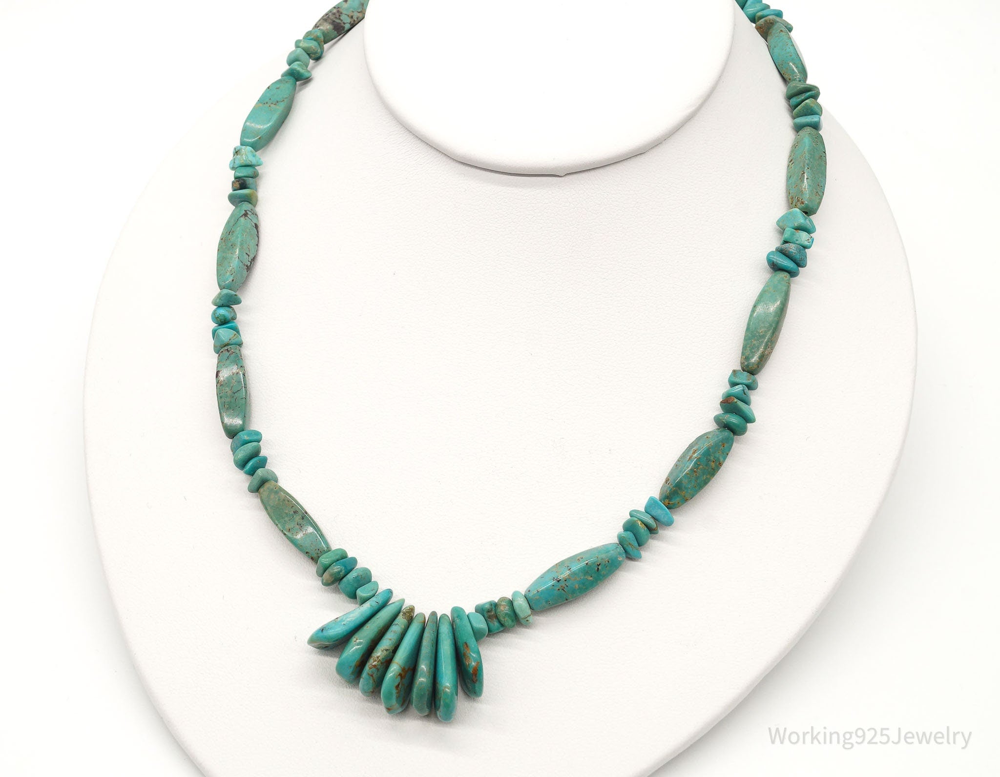 Vintage Native American Turquoise Bead Necklace 18" | Jewelry > Necklaces | Wiccan Center