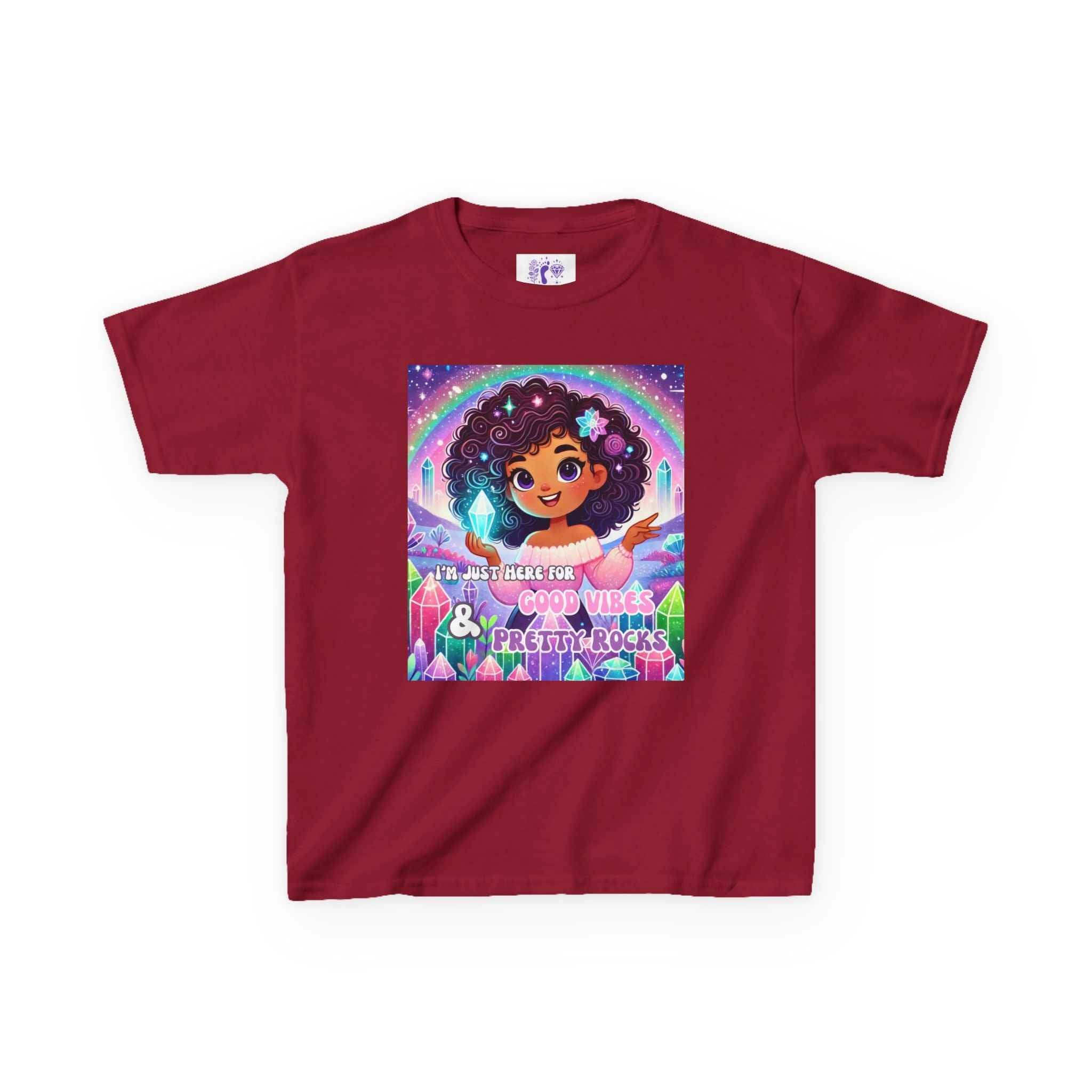 Kids TShirt 'I'm Just Here for Good Vibes and Pretty Rocks' | Kids clothes | Wiccan Center